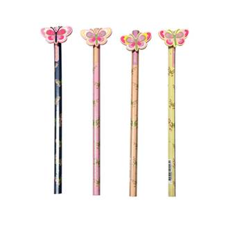 LAPIS PRETO HB LOVE BORBOLETAS C/BORRACHA PONTEIRA - 32256 - UN - MOLIN