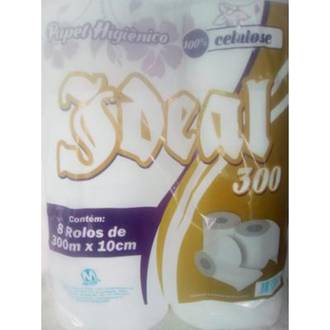 PAPEL HIGIENICO IDEAL 300 C/8 - 200M - 100% CELULOSE - UN - MEYORS