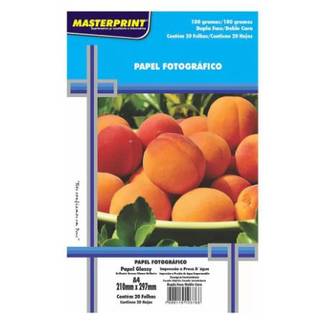 PAPEL GLOSSY DUP FACE A4 20FLS - 180G - 302010010 - UN - MASTERPRINT