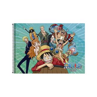 CADERNO DESENHO CAPA DURA 80FLS - ESPIRAL - ONE PIECE - UN - TILIBRA