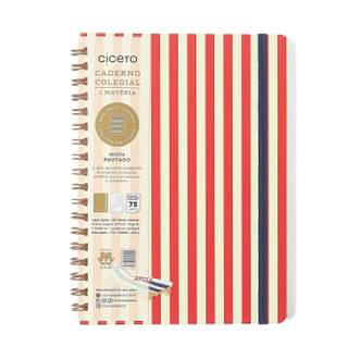 CADERNO ESPIRAL CAPA DURA PRAI 80FLS / SOL - UN - CICERO