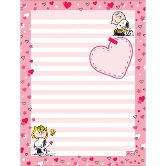 CADERNO COLADO PAPEL CARTA 50FLS - 395447 - SNOOPY - UN - TILIBRA