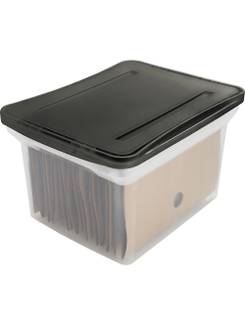 CAIXA ARQUIVO LARGO COM TAMPA - 70900 - CRISTAL - UN - ORDENE