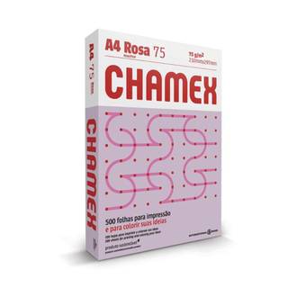 PAPEL CHAMEX COLOR 75G 500FLS - ROSA - CX 10 - CHAMEX