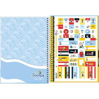 CADERNO UNIV CAPA DURA 1X1 80FLS - 396052 - SNOOPY - PCT 4 - TILIBRA