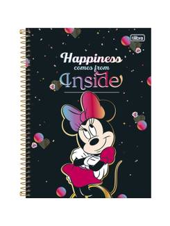 CADERNO UNIV CAPA DURA 12X1 192FLS - MINNIIE - UN - TILIBRA