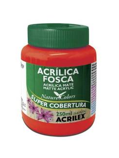 TINTA ACRILICA FOSCA 250ML  - VERMELHO FOGO - PCT 3 - ACRILEX