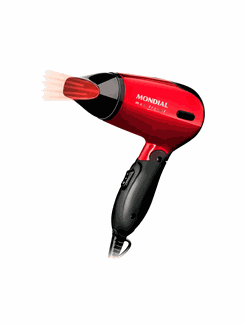 SECADOR DE CABELO MAX TRAVEL SC-10 - BIVOLT - VERMELHO - UN - MONDIAL