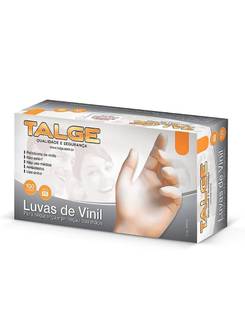 LUVA VINIL S/PO 100 UND TAM G - 7216 - UN - TALGE