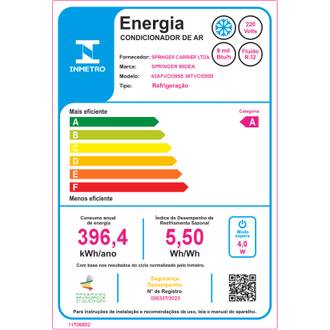 AR CONDICIONADO SPLIT HW INVERTER AIRVOLUTION CONNECT 9000 BTUS FRIO 220V  - BRANCO - UN - MIDEA