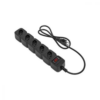 FILTRO DE LINHA 5 TOMADAS 10A 2P+T 1M - EPE 205 - PRETO - UN - INTELBRAS