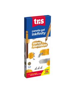 CANETA GEL INKFINITY METALICA 653266 - OURO - DPL 6 - TRIS