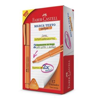 MARCA TEXTO GRIFPEN  - LARANJA - CX 12 - FABER