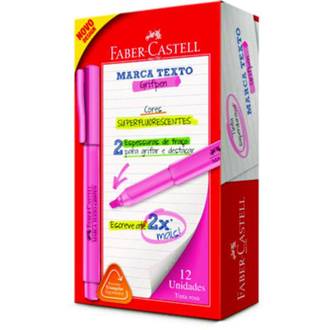 MARCA TEXTO GRIFPEN  - ROSA - CX 12 - FABER