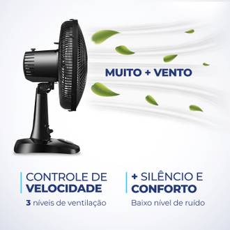 VENTILADOR DE MESA 30CM VSP-30-B - 220V - 6 PAS - PRETO - UN - MONDIAL