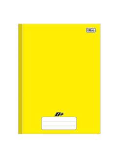 CADERNO BROCHURAO CAPA DURA 96FLS - D+ - AMARELO - PCT 5 - TILIBRA