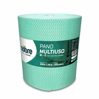 PANO MULTIUSO ROLO C/600 - 28CMX300M - 33253 - VERDE - UN - NOBRE