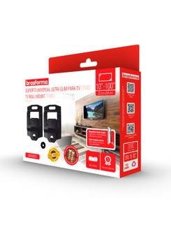 SUPORTE P/ TV FIXO UNIVERSAL 10" A 100" - SBRU859 - UN - BRASFORMA