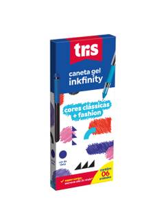 CANETA GEL INKFINITY CLASSICA 683287 - AZUL - DPL 6 - TRIS
