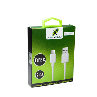 CABO USB - USB C 1M - 40W - XC-CD-75 - BRANCO - UN - X-CELL
