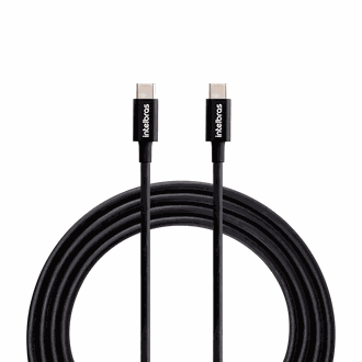 CABO USB C - USB C PVC 1,2M - 60W - EUCC 12PP - PRETO - UN - INTELBRAS