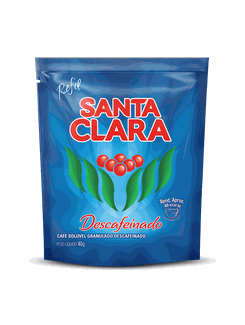 CAFE SANTA CLARA - SOLUVEL 40G - DESCAFEINADO - REFIL - UN - SANTA CLARA