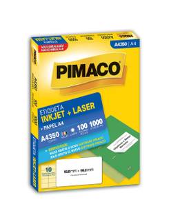 ETIQUETA INKJET/LASER A4 100FL - A4350 - 55X99 - UN - PIMACO