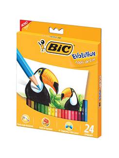 LAPIS DE COR EVOLUTION SEXTAVADO  BIC - C/24 - PCT 3 - BIC