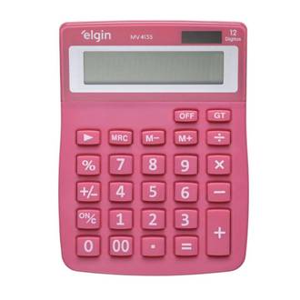 CALCULADORA MESA 12 DIG MV4135 - ROSA - UN - ELGIN