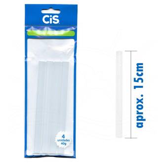 COLA TRANSPARENTE P/ PISTOLA C/4 - GROSSO - 40G - UN - CIS