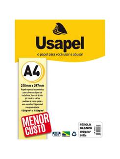 PAPEL PEROLA A4 30FLS - 180G - 25053 - BRANCO - UN - USAPEL