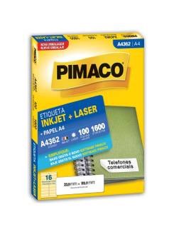 ETIQUETA INKJET/LASER A4 100FL - A4362 - 33X99 - UN - PIMACO