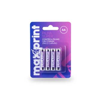 PILHA ALCALINA PEQUENA AA C/2 - 1,5V - UN - MAXPRINT