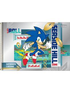 CADERNO DESENHO CAPA DURA 80FLS - ESPIRAL - SONIC - PCT 4 - TILIBRA