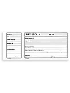 RECIBO COMERCIAL COM CANHOTO 100 FOLHAS - 200X91MM - 10034 - UN - SAO DOMINGOS