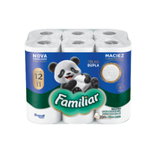 PAPEL HIGIENICO FOLHA DUPLA C/12 - 20M - 100% CELULOSE - UN - FAMILIAR