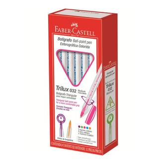 CANETA TRILUX COLORS 032 1,0MM - AZUL CLARO - CX 12 - FABER