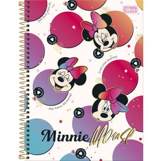 CADERNO UNIV CAPA DURA 12X1 192FLS - MINNIIE - UN - TILIBRA