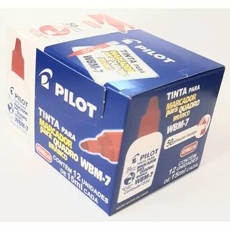 REFIL P/MARCADOR QUADRO BRANCO WBM-7 15 ML - VERMELHO - CX 12 - PILOT