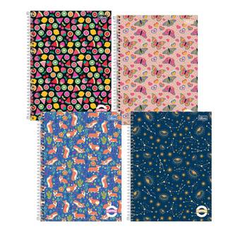 CADERNO UNIV CAPA DURA 10X1 160FLS - PEPPER FEM - UN - TILIBRA