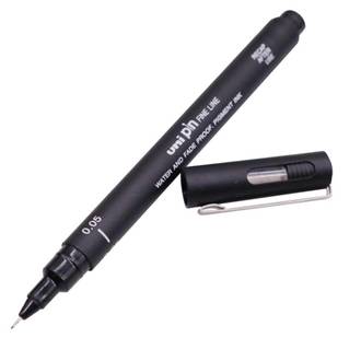 CANETA PIN FINE LINE PRETA  - 0.4 - UN - UNI-BALL