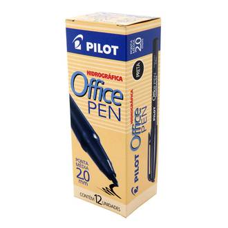CANETA OFFICE PEN 1,0MM - PRETO - CX 12 - PILOT
