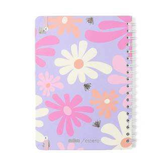 CADERNO ESPIRAL CAPA DURA MELI 80FLS / COLOR BLOOMY - UN - CICERO