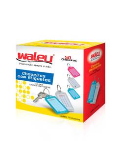 CHAVEIROS COLOR C/ETIQUETAS ID C/50 CHAVEIROS - 10180003 - UN - MAXCRIL