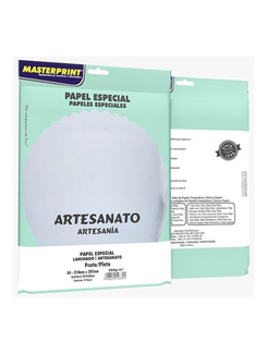 PAPEL LAMINADO A4 10FLS - 250G - 302070041 - PRATA - UN - MASTERPRINT