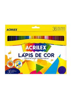 LAPIS DE COR HEXAGONAL 36 CORES - C/36 - PCT 4 - ACRILEX