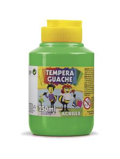 TINTA GUACHE 250ML  - VERDE FOLHA - UN - ACRILEX