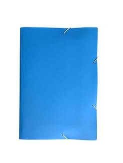 PASTA ELASTICO PLASTICA A4/FULL COLOR - 0442 - AZUL - UN - DELLO