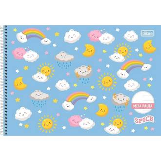 CADERNO MEIA PAUTA CAPA DURA 40FLS - SPICE - UN - TILIBRA