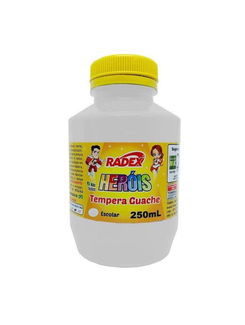 TINTA GUACHE 250ML  - BRANCO - PCT 3 - RADEX